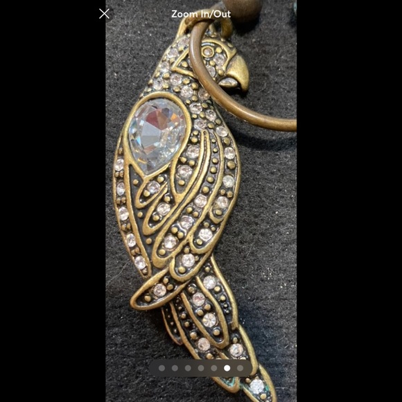Chico’s brass tone and crystal parrot key holder - Picture 6 of 7